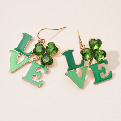 Love for the Green Dangle Earrings