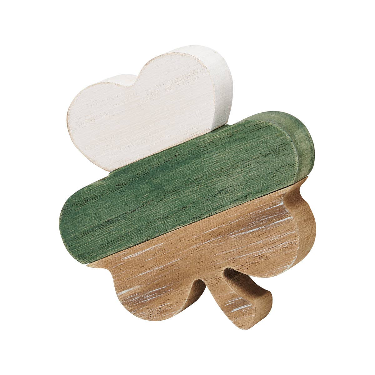 Small Green/Wood Plank St. Patrick's Day Clover