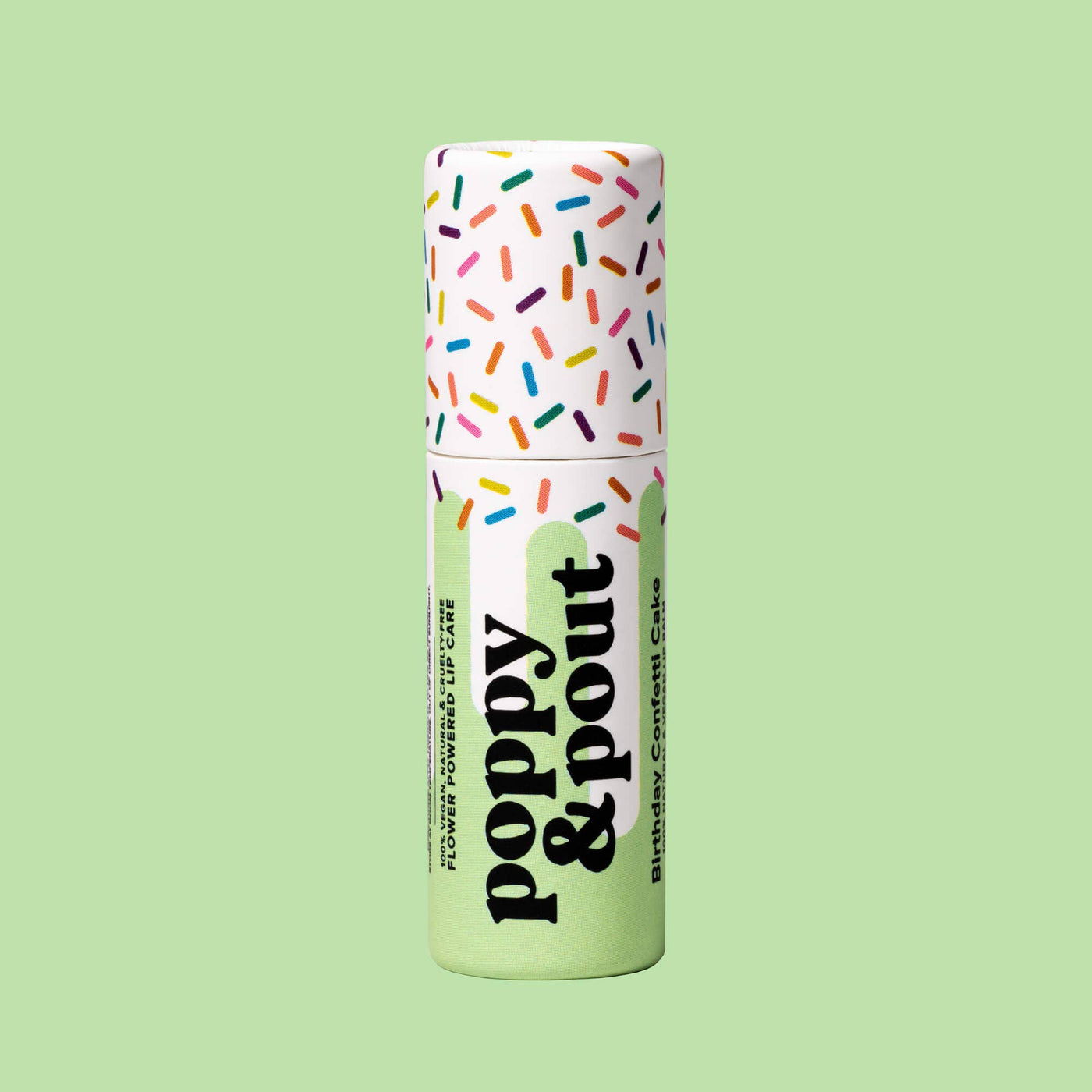 Lip Balm, Birthday Confetti Cake, Green