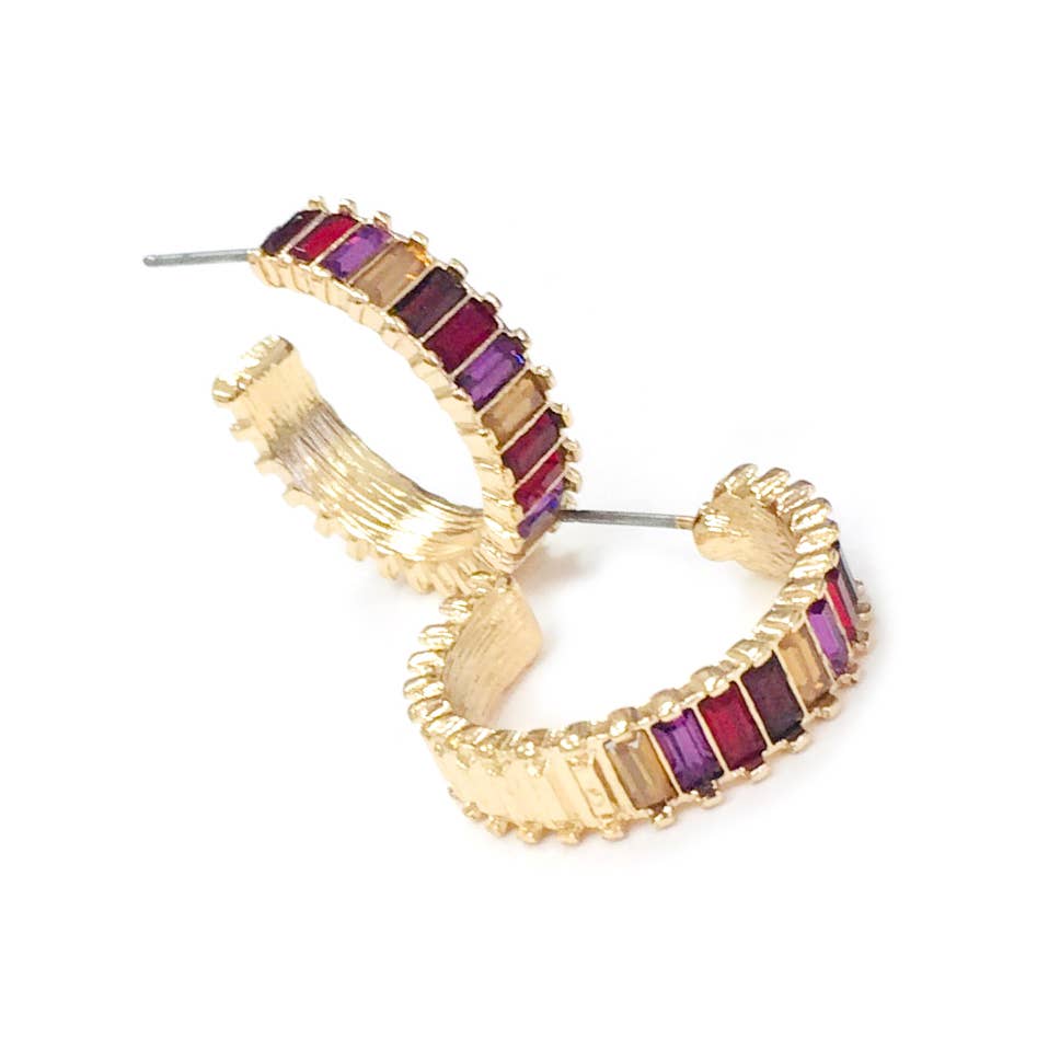 Fall Princess Hoop Earrings