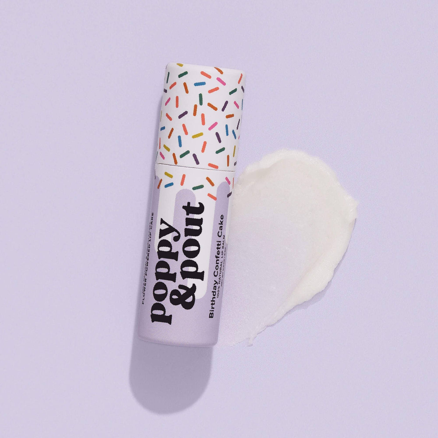 Lip Balm Purple Birthday Confetti Cake