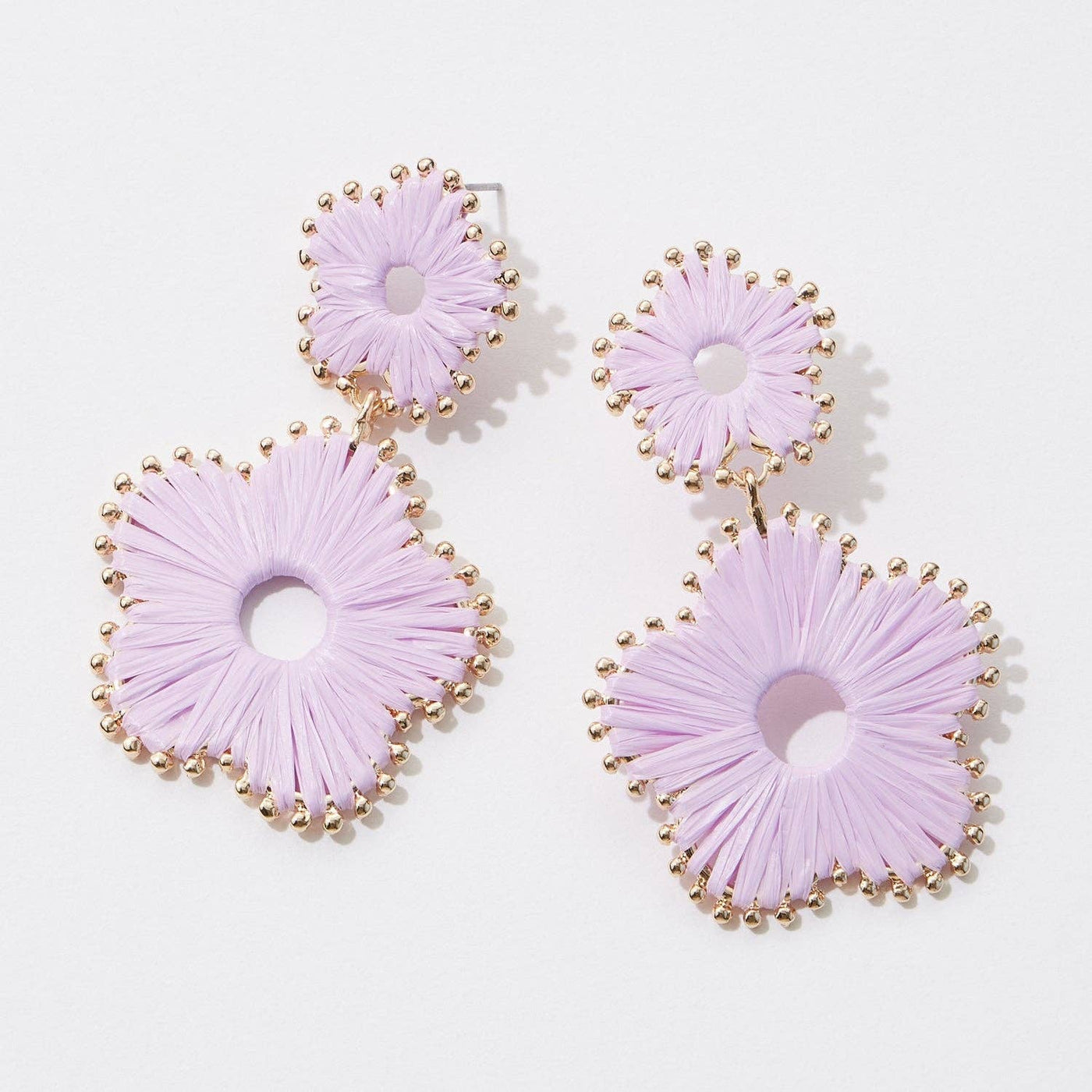 Flower Queen Lavender Flower Post Earrings