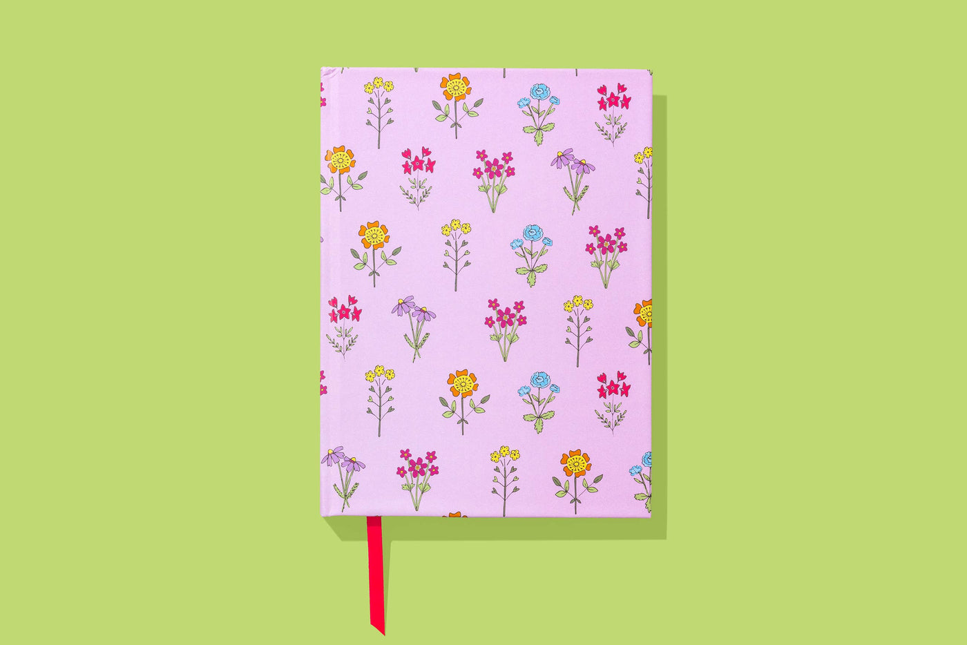 Pink Wildflowers Hardcover Notebook: Taylor Elliott Designs