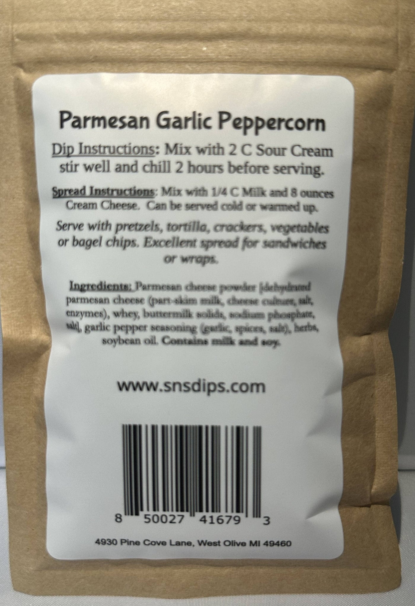 Parmesan Garlic Peppercorn Dip Mix