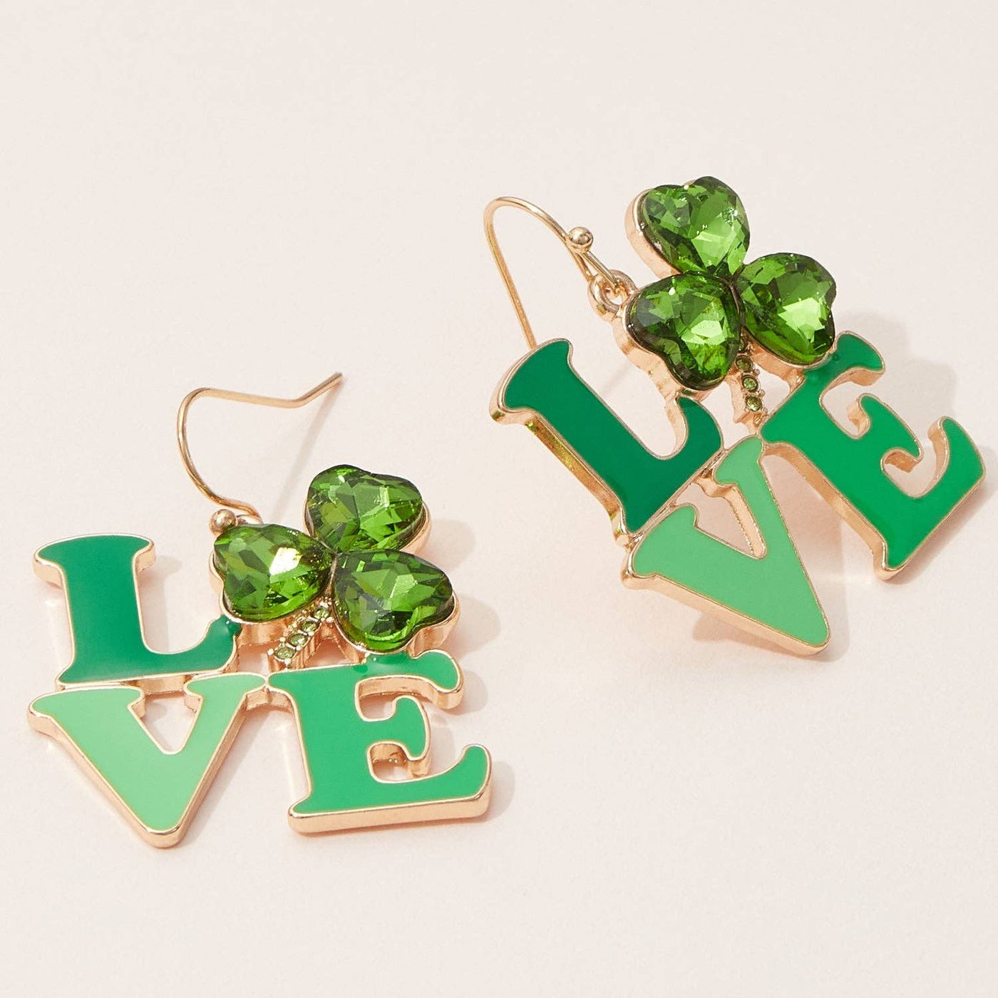 Love for the Green Dangle Earrings