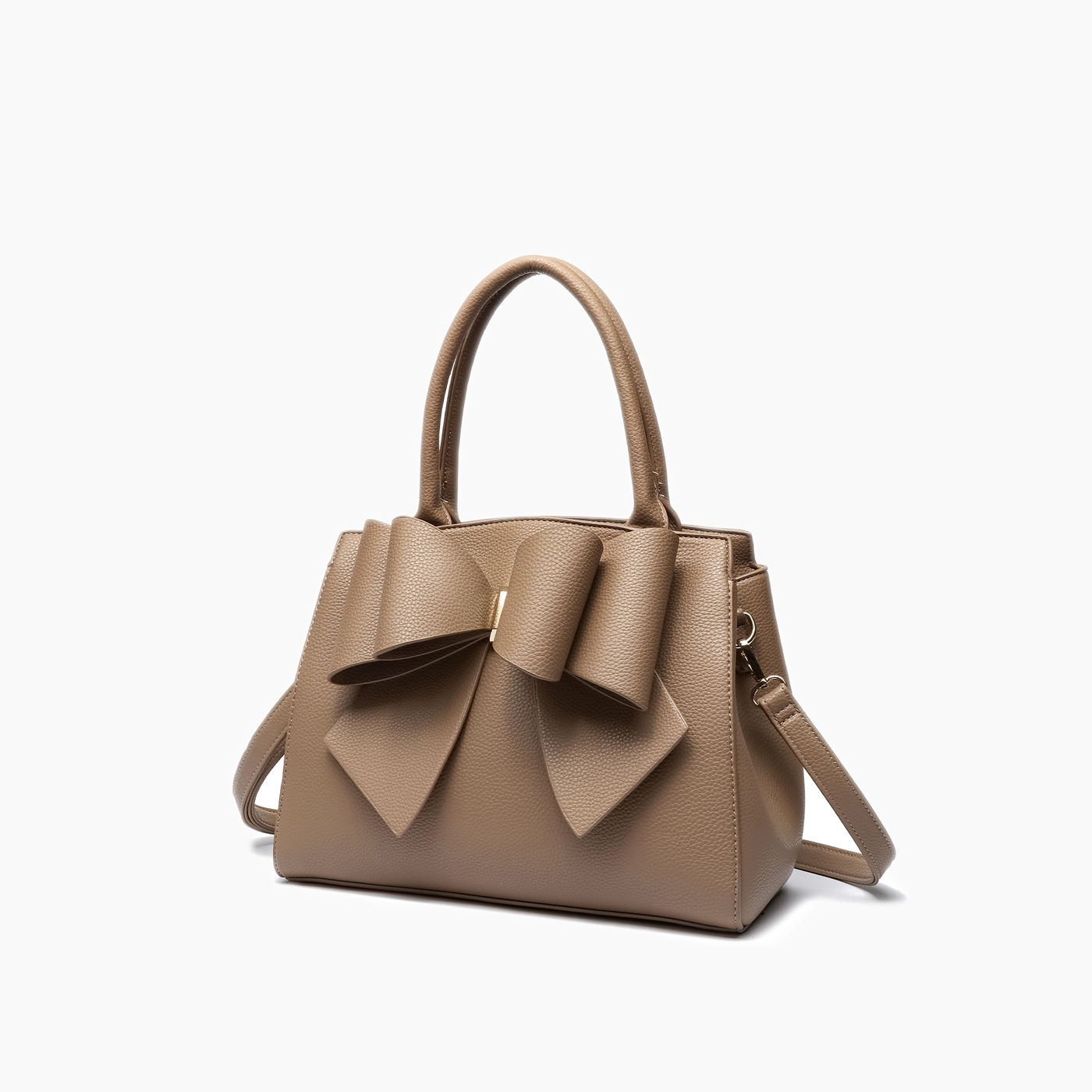 Park Double Bowtie Top Handle Satchel: Camel