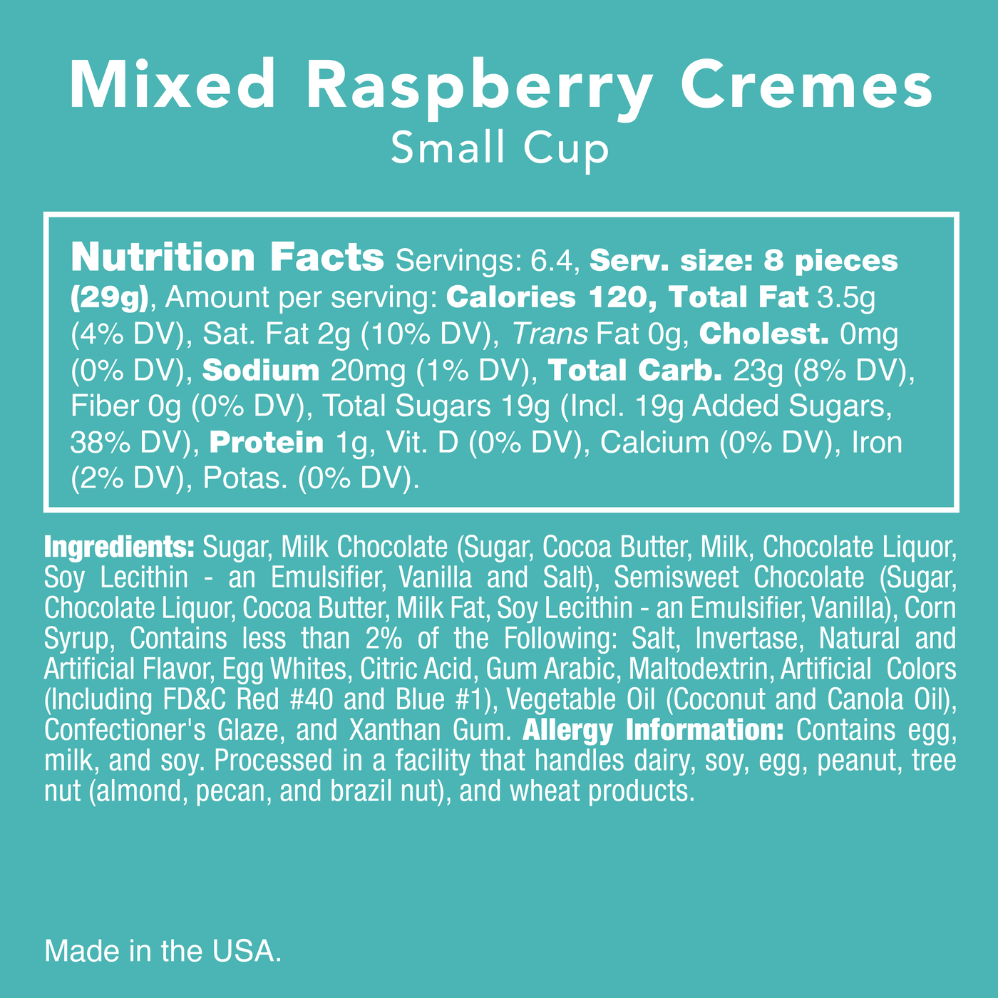Mixed Chocolate Raspberry Cremes Candy