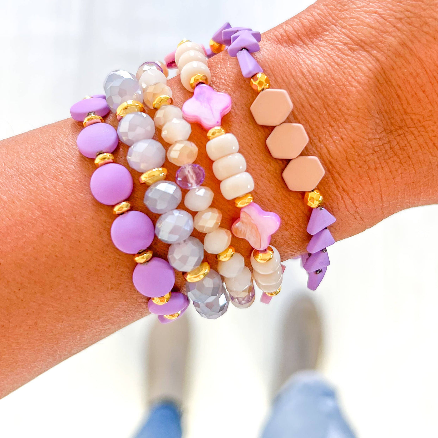 Perfect in Purple Lavender Bracelet Stack