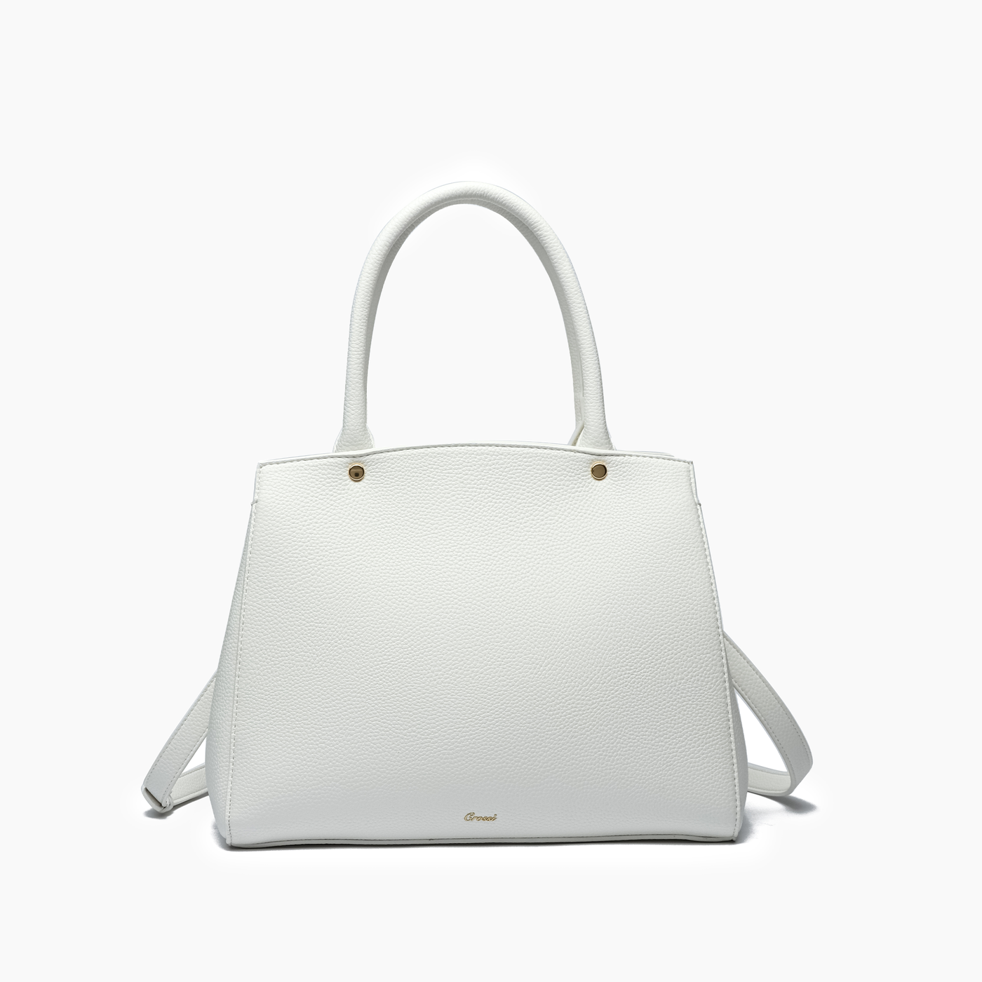 Poppy White Bowtie Top Handle Satchel Bag