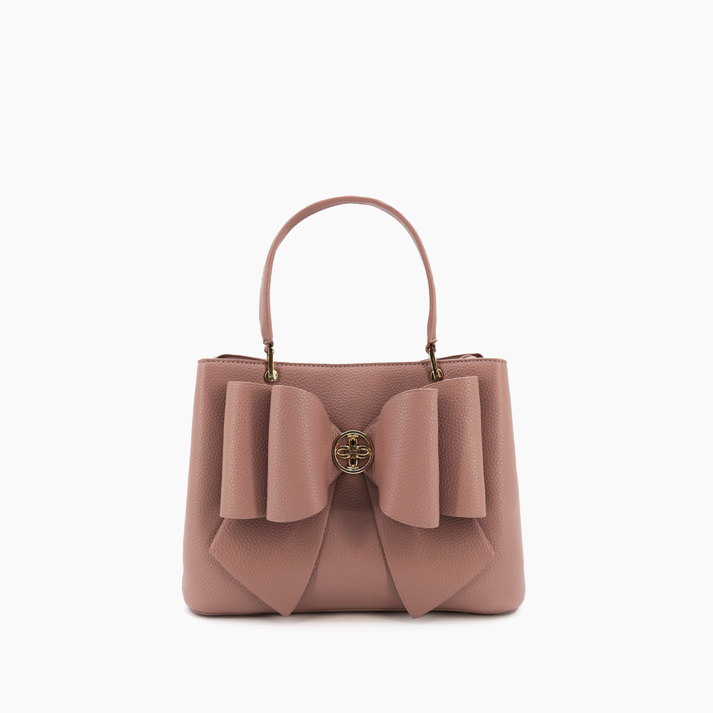 Jesse Fall Bow Vegan Crossbody Bag: Mauve