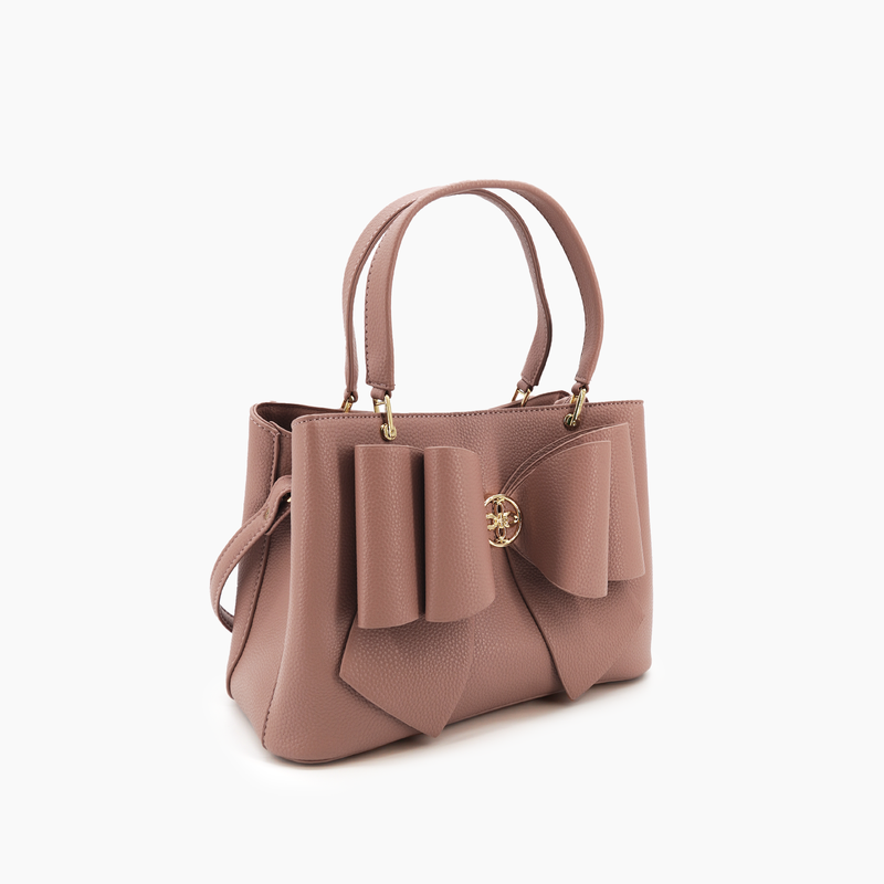 Jesse Fall Bow Vegan Crossbody Bag: Mauve