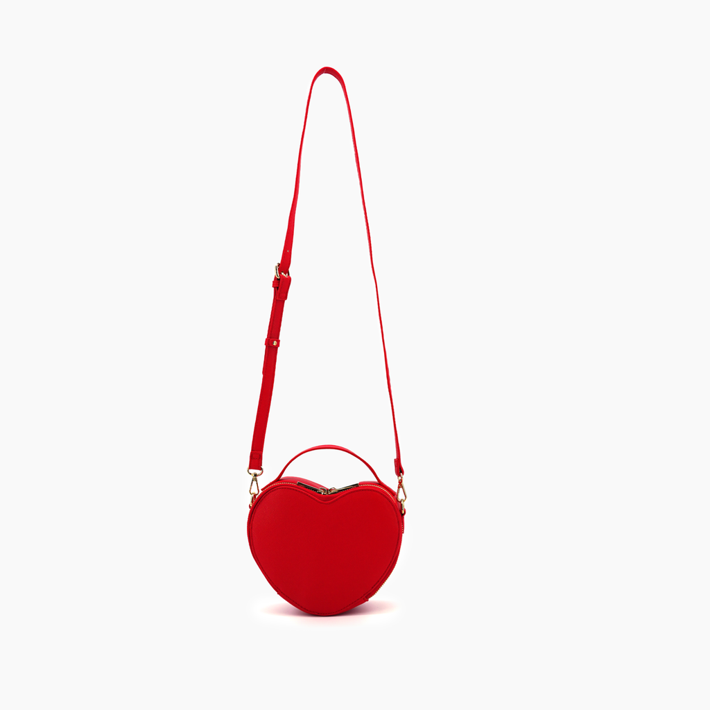 Mini Heart Breaker Crossbody Bag: Red