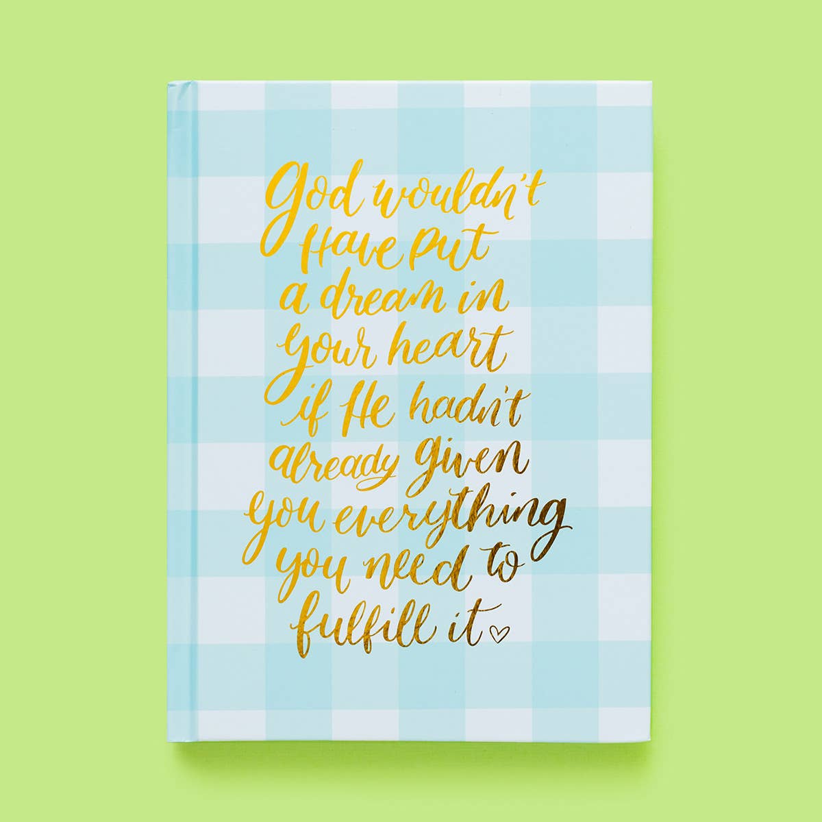 If God Gave You a Dream Sky Blue Gingham Hardcover Notebook: Taylor Elliott Designs