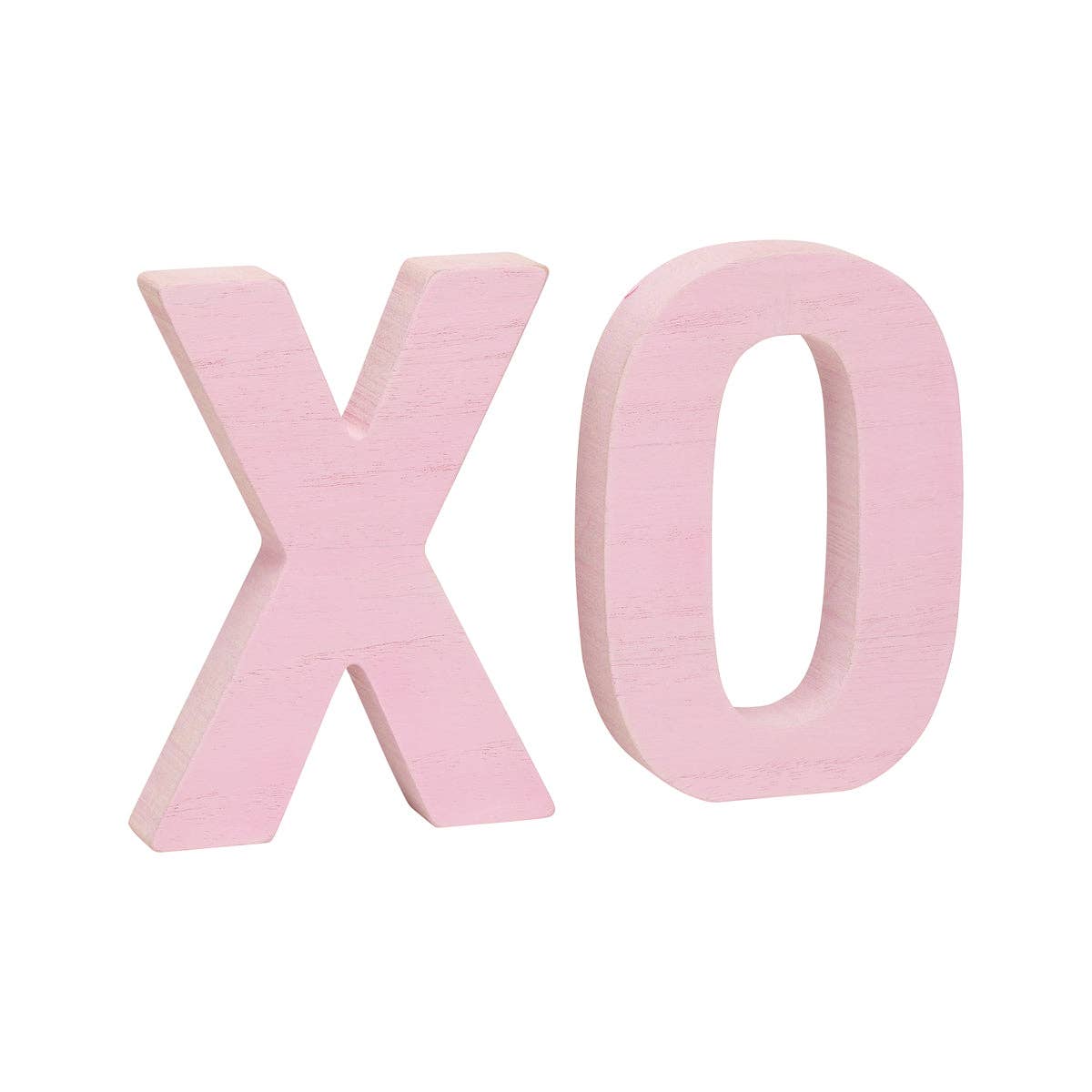 Pink Washed XO Cutouts Decorative Tabletop Object