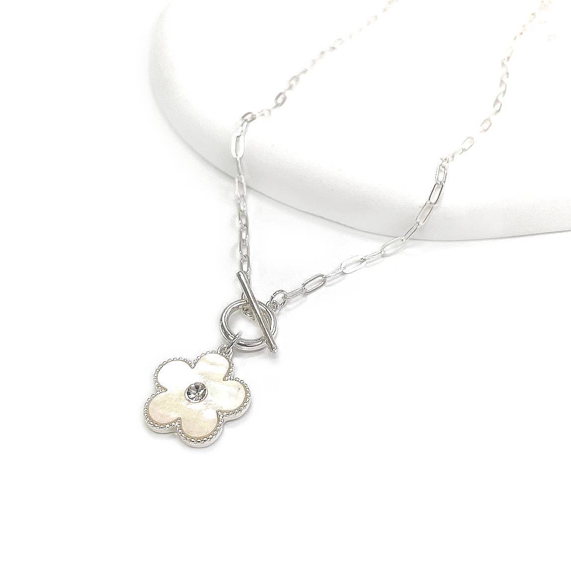 Enchanting Flower Silver Necklace