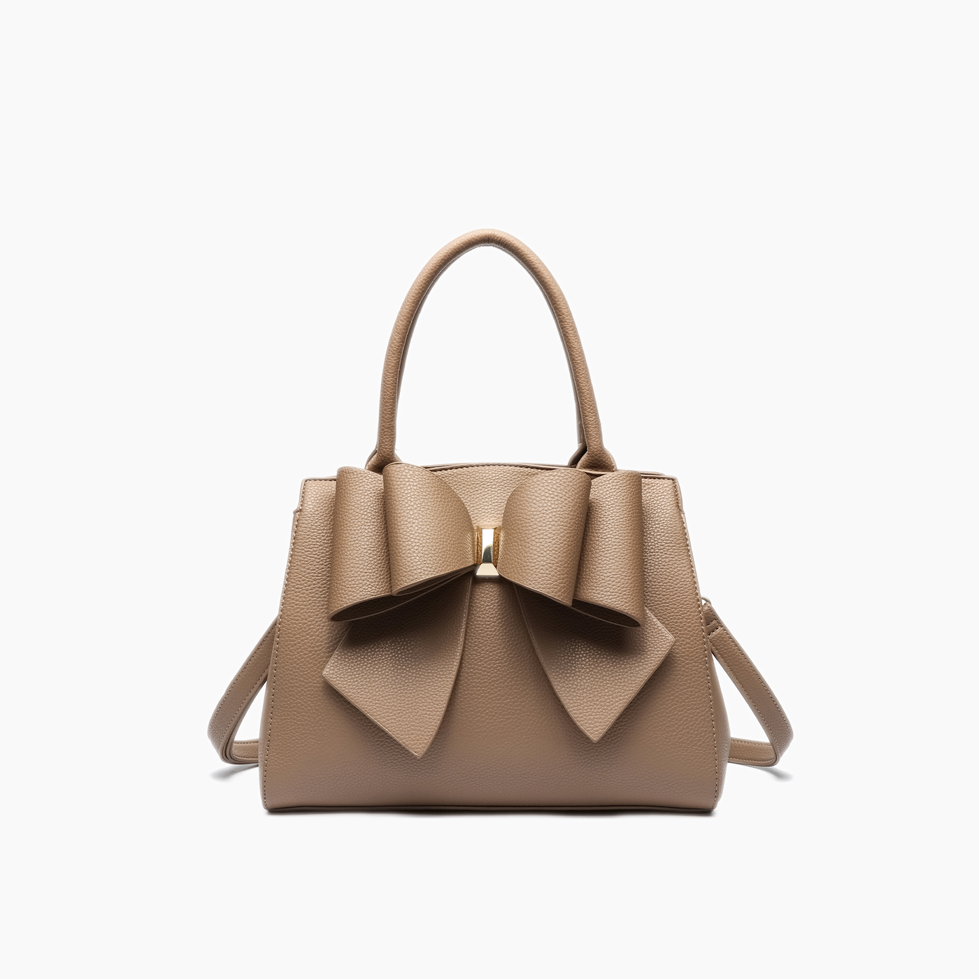 Park Double Bowtie Top Handle Satchel: Camel