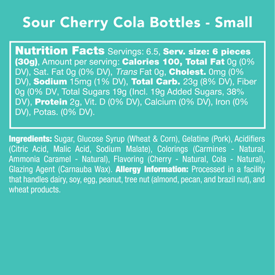 Sour Cherry Cola Bottle Gummies