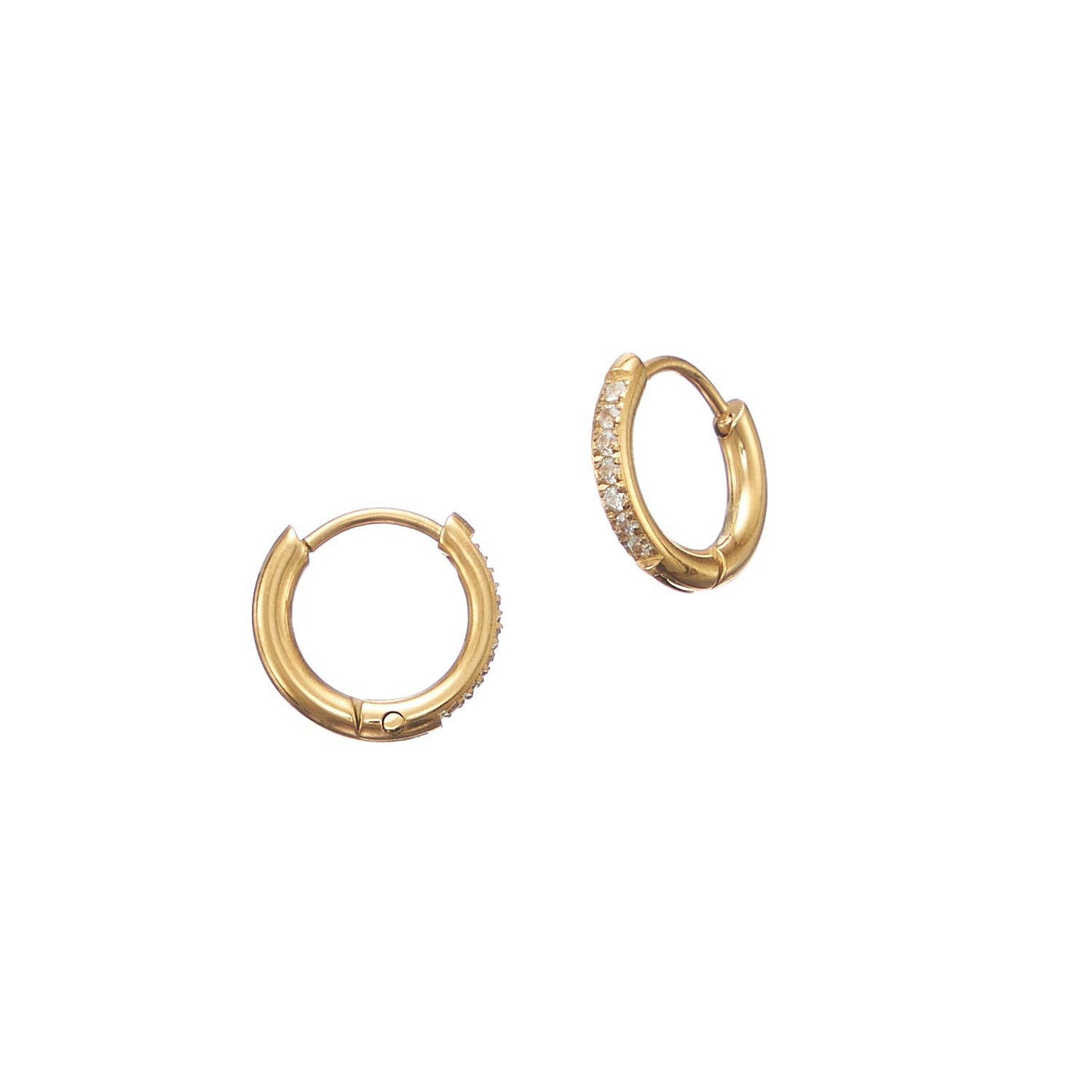 18K Gold Plated Stainless Steel Classic Hoop Earrings