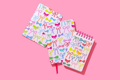 Colorful Bows & Colorful Gingham Notebook: Taylor Elliott Designs