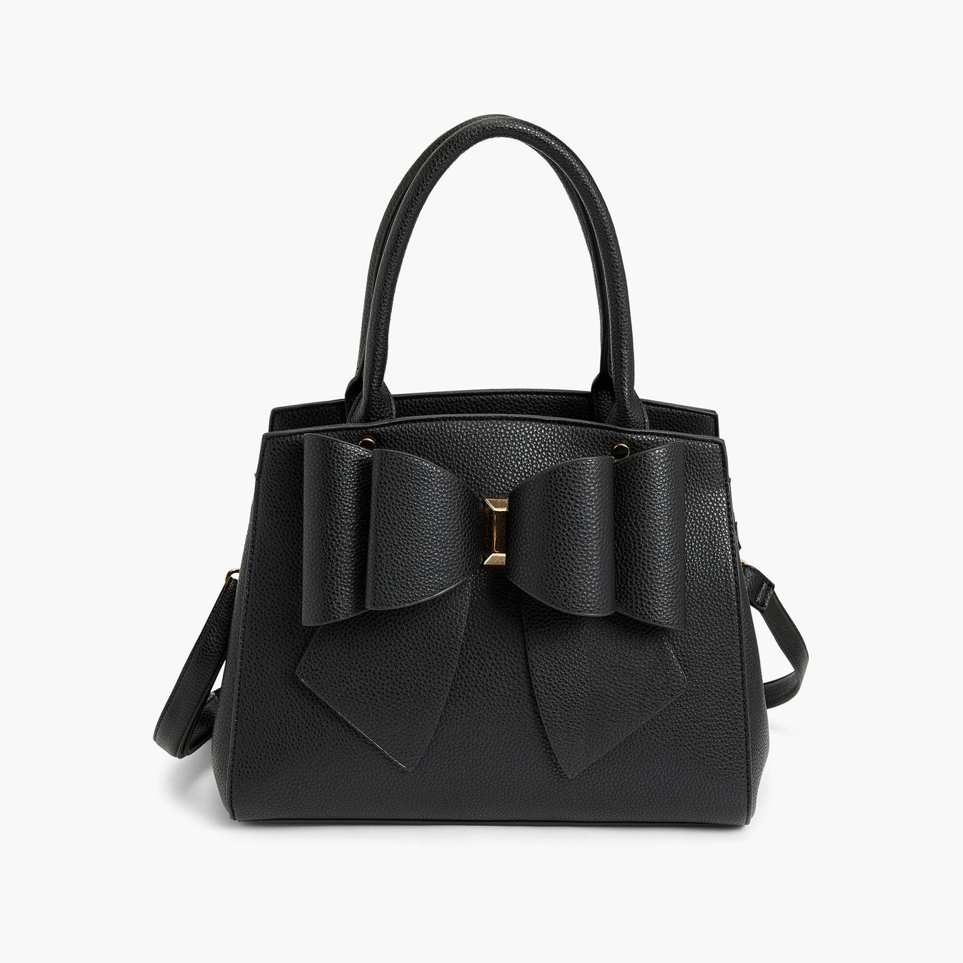 Park Double Bowtie Top Handle Satchel: Black