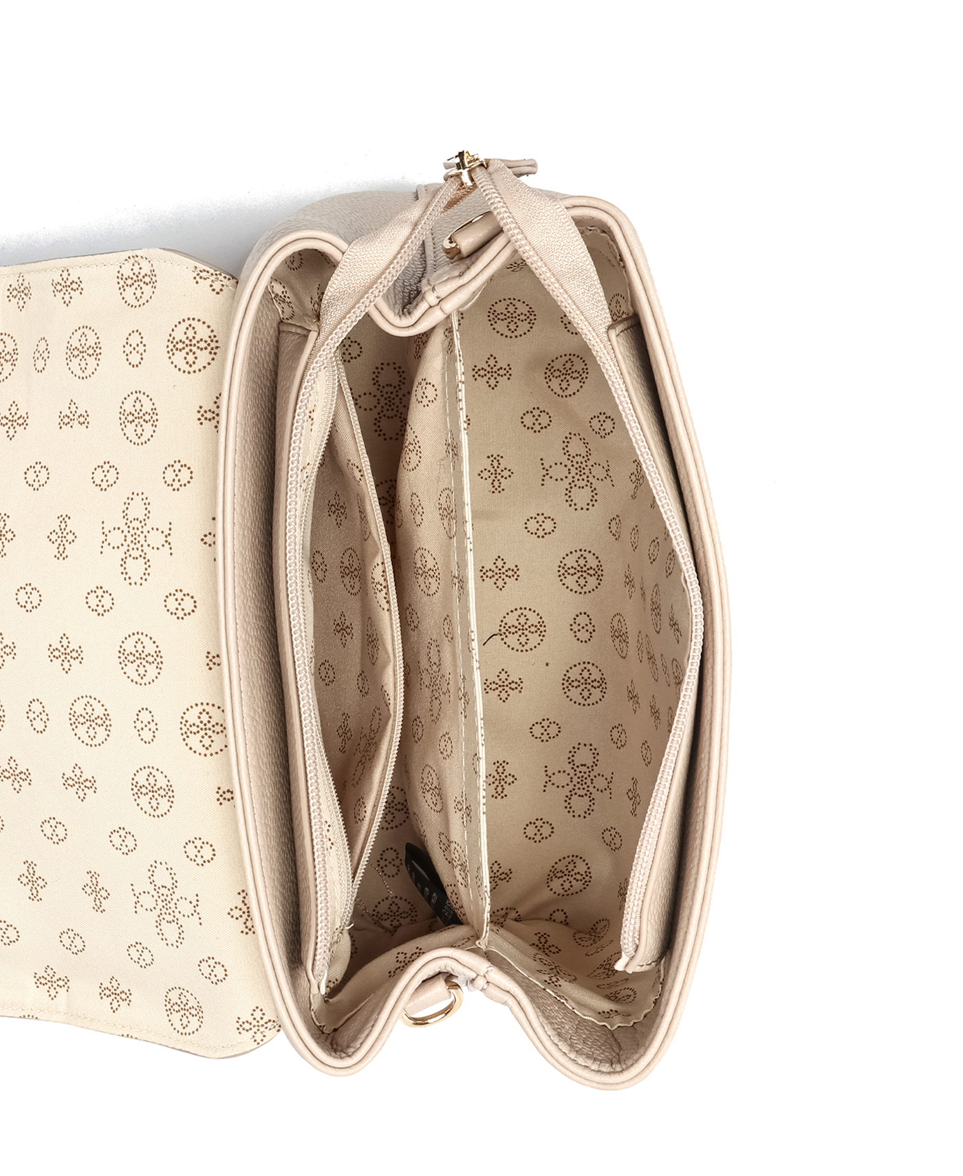 Marigold Bow Vegan Crossbody Bag: Beige