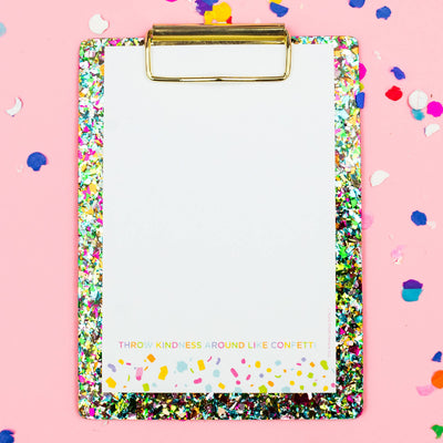 Mini Colorful Confetti Clipboard w/ Notepad Set: Taylor Elliott Designs