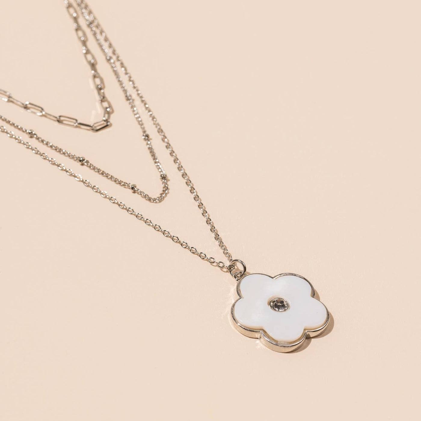 Floral Charm Layered Necklace