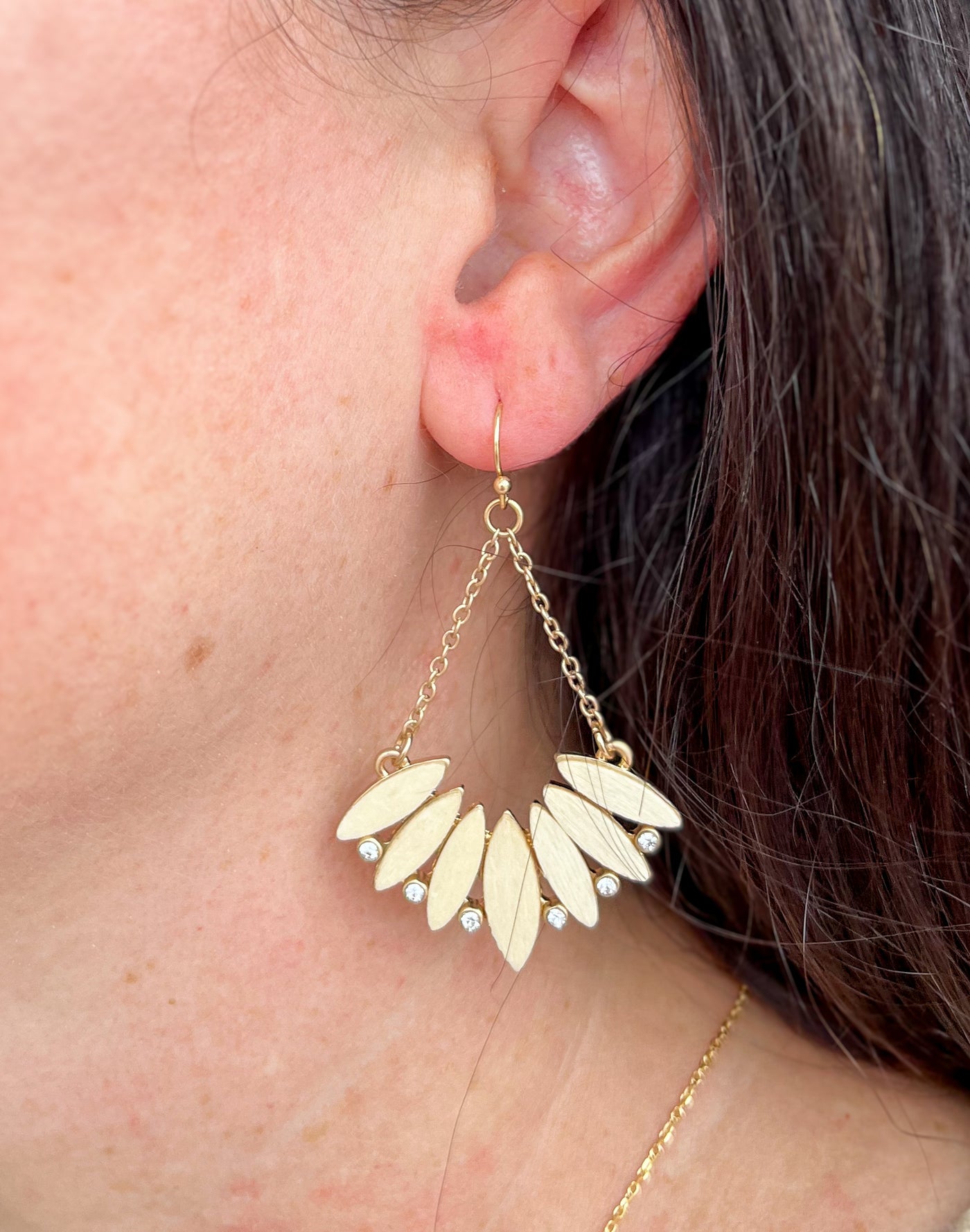 Autumn Girl Cream Earrings