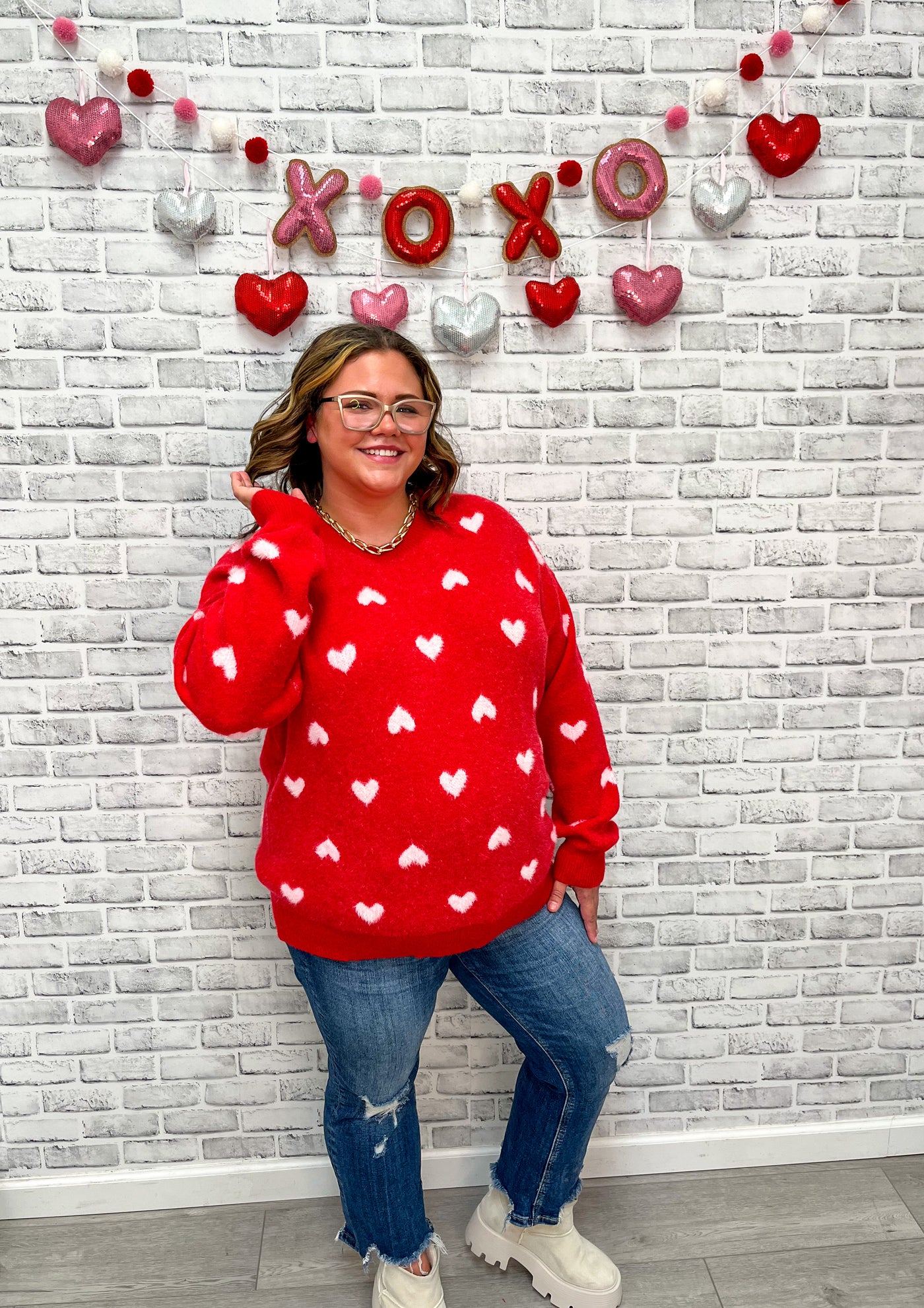 All About The Hearts Sweater