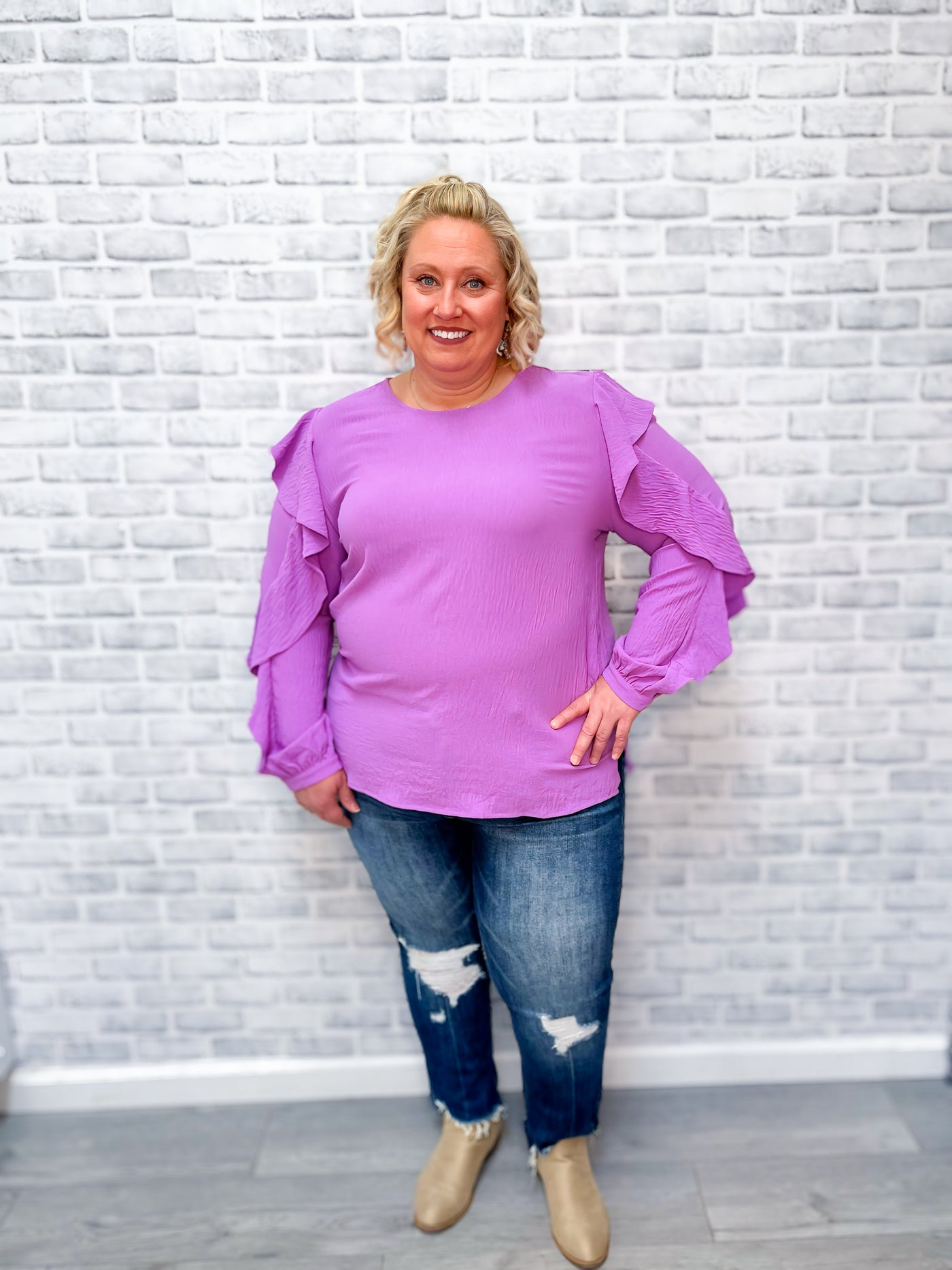 Lilac and Loved Top