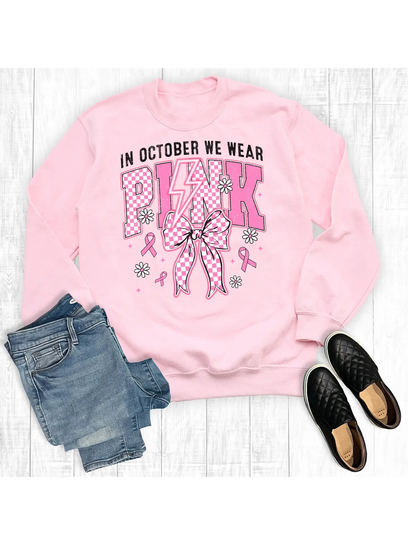 In October We Wear Pink Sweatshirt