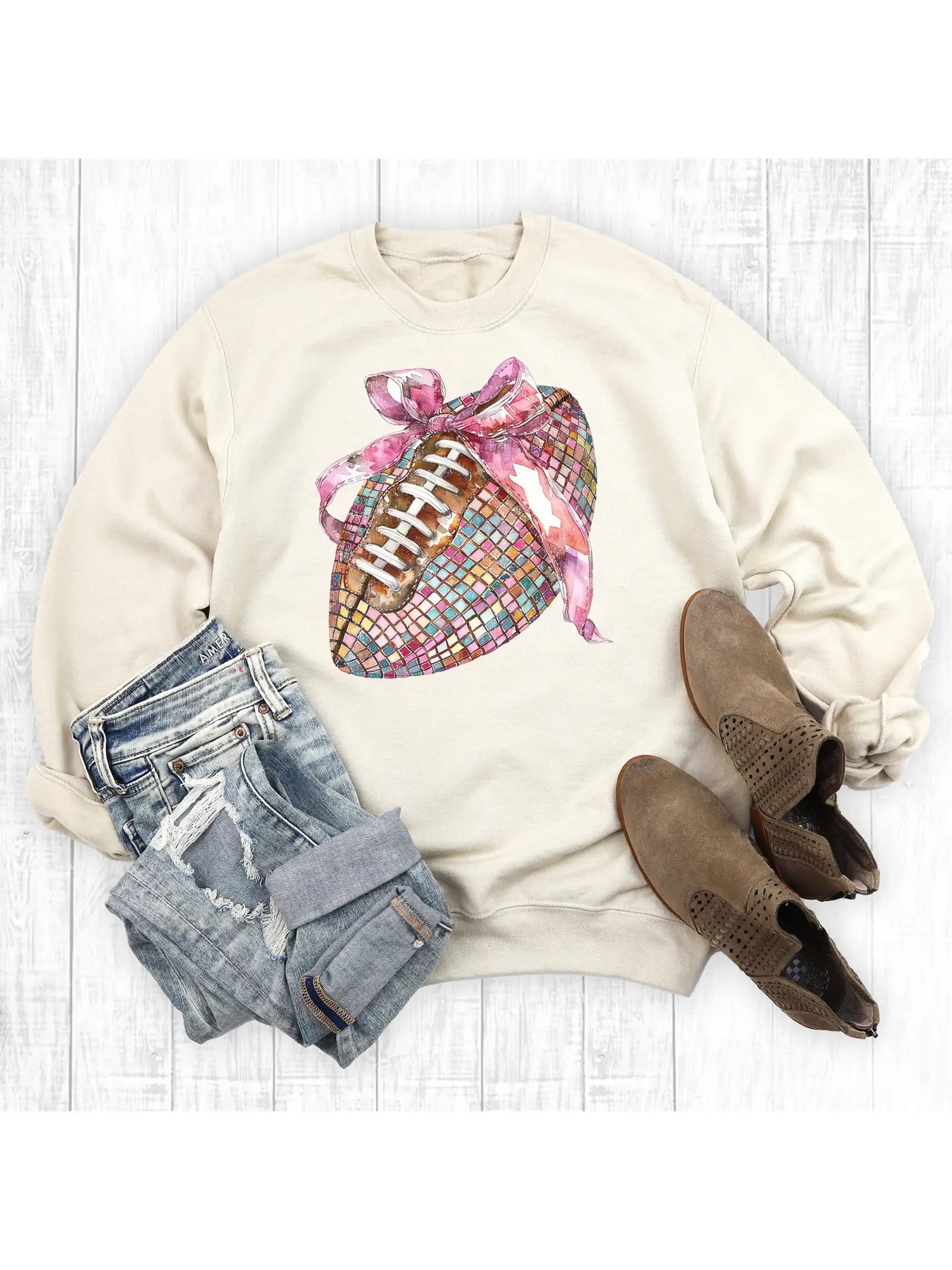 Ready Set Disco Football Sweatshirt