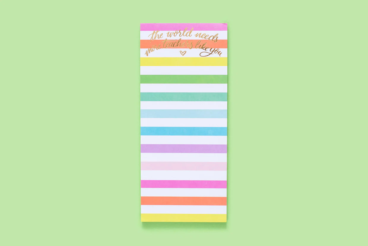 Teacher Skinny List Pad: Taylor Elliott Designs