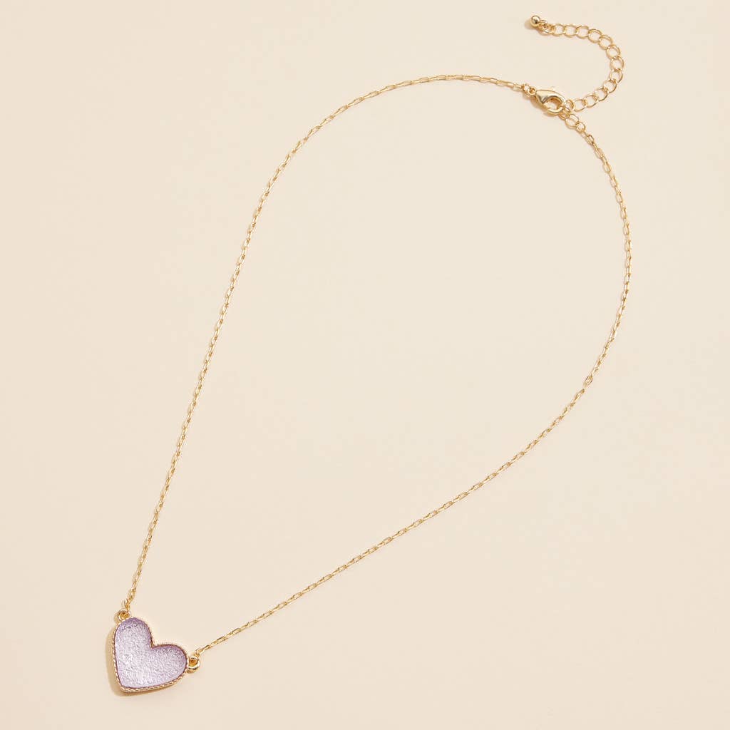 Heart in a Daze Pink Druzy Necklace