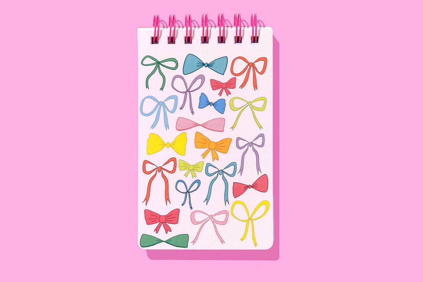 Colorful Bows Spiral Top Notebook: Taylor Elliott Designs