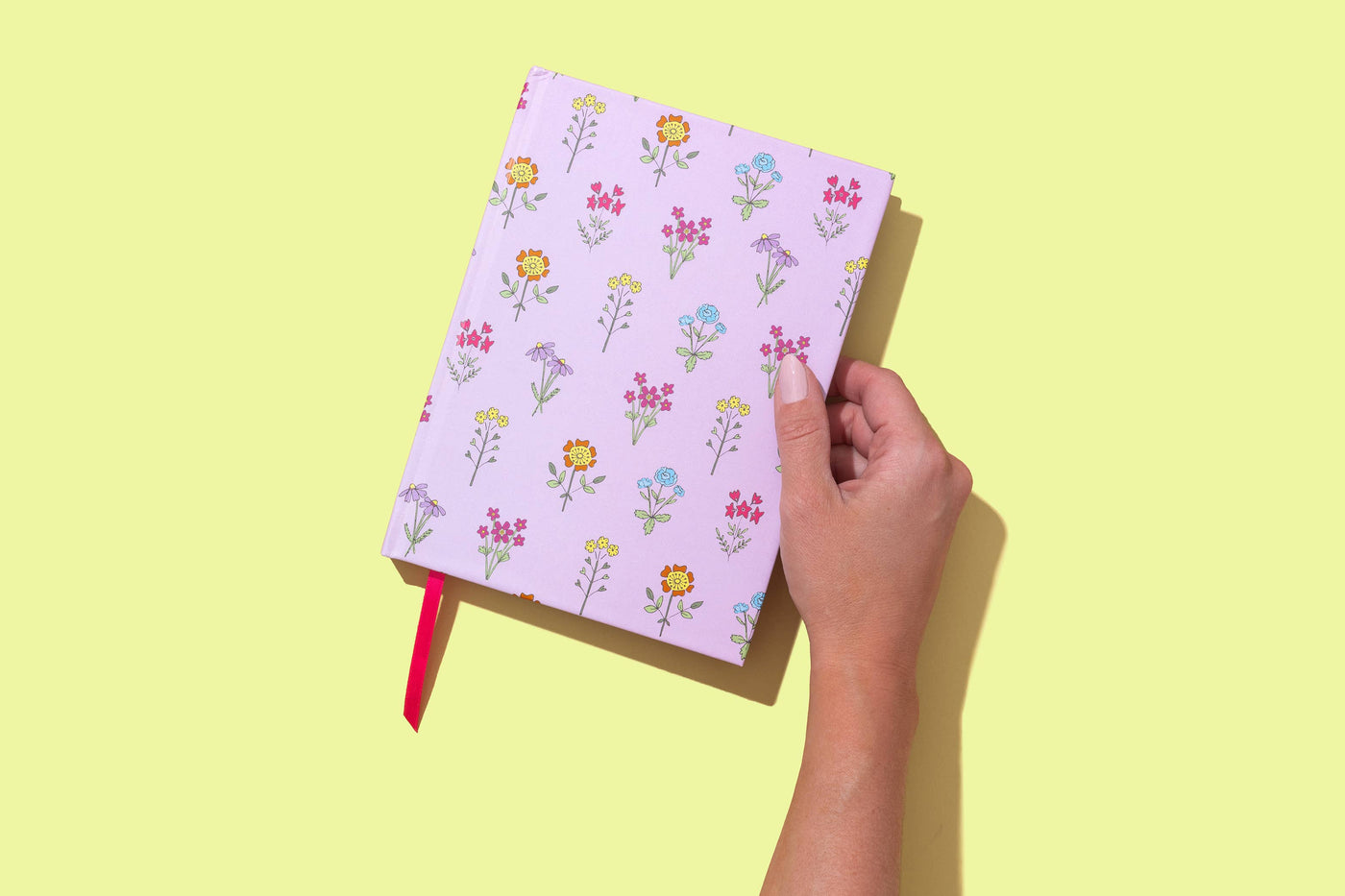 Pink Wildflowers Hardcover Notebook: Taylor Elliott Designs