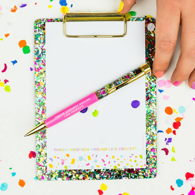 Mini Colorful Confetti Clipboard w/ Notepad Set: Taylor Elliott Designs