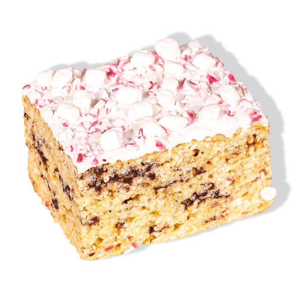 Jumbo Peppermint Bark Rice Krispie Treat