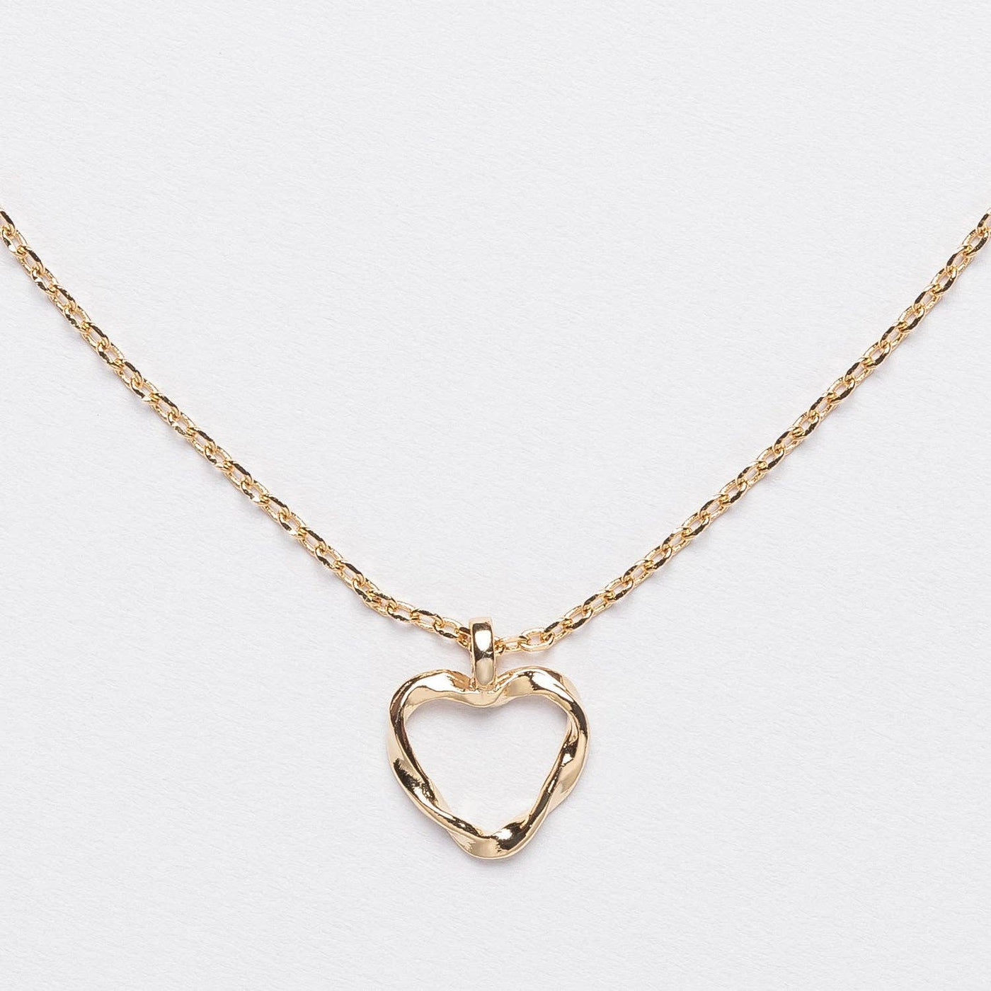 Gold Dipped 18K Twisted Heart Necklace