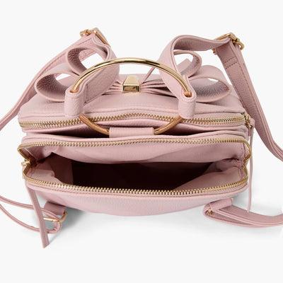 Jasmine Blush Bowtie Backpack Handbag