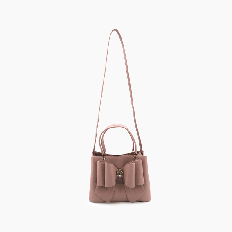 Jesse Fall Bow Vegan Crossbody Bag: Mauve