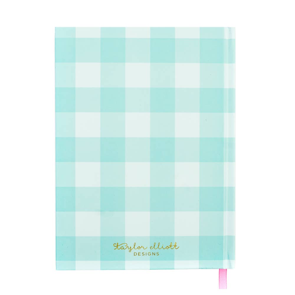 If God Gave You a Dream Sky Blue Gingham Hardcover Notebook: Taylor Elliott Designs