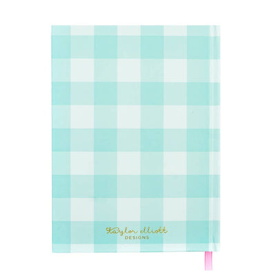 If God Gave You a Dream Sky Blue Gingham Hardcover Notebook: Taylor Elliott Designs